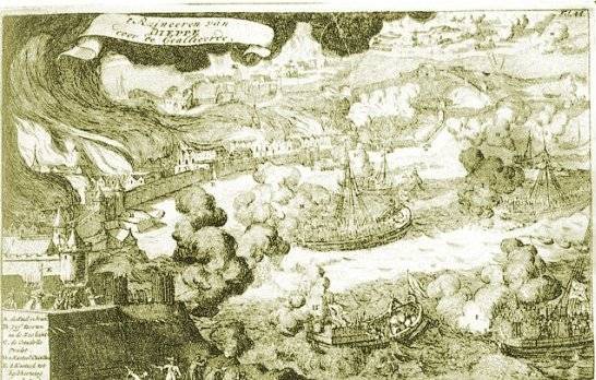 Dieppe bombardée 1694 Fonds Ancien et Local Dieppe