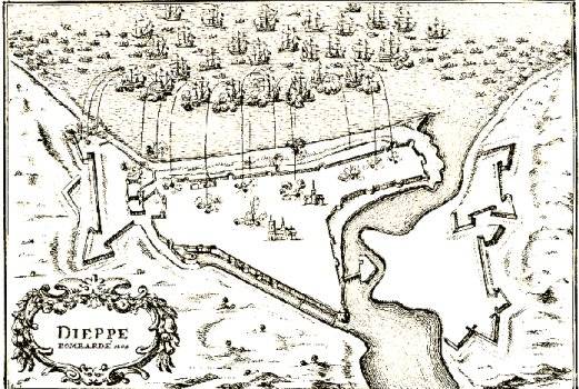 Dieppe bombardée 1694 Fonds Ancien et Local Dieppe